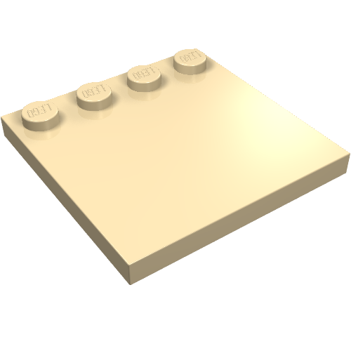 LEGO 6179 Tile, Modified 4 x 4 with Studs on Edge in Tan - Authentic LEGO Part
