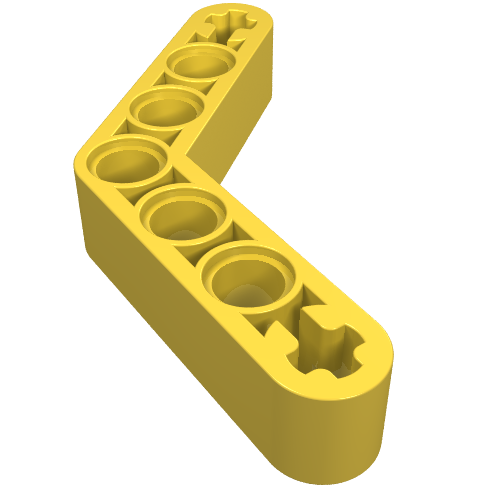 LEGO 32348 Technic, Liftarm, Modified Bent Thick 1 x 7 (4 - 4) in Yellow - Authentic LEGO Part
