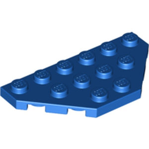 LEGO 2419 Wedge, Plate 3 x 6 Cut Corners in Blue - Authentic LEGO Part