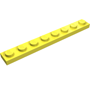 LEGO 3460 Plate 1 x 8 in Bright Light Yellow - Authentic LEGO Part