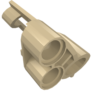 LEGO 32528 Technic, Panel Fairing # 6 Small Short, Large Hole, Side B in Tan - Authentic LEGO Part