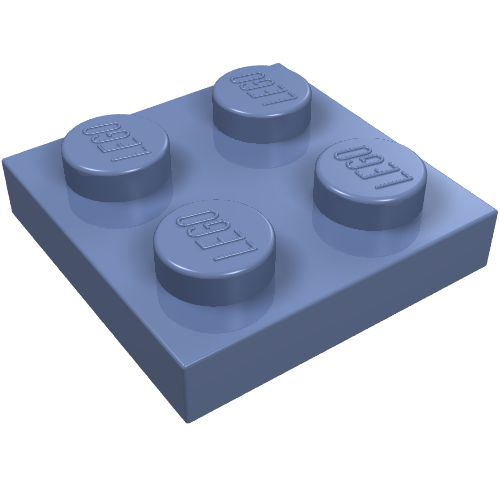 LEGO 3022 Plate 2 x 2 in Sand Blue - Authentic LEGO Part