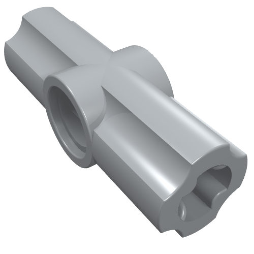 LEGO 32034 Technic, Axle and Pin Connector Angled #2 - 180 degrees in Light Bluish Gray - Authentic LEGO Part