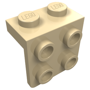 LEGO 44728 Bracket 1 x 2 - 2 x 2 in Tan - Authentic LEGO Part