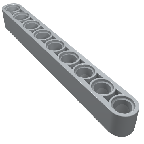 LEGO 40490 Technic, Liftarm Thick 1 x 9 in Light Bluish Gray - Authentic LEGO Part