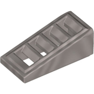 LEGO 61409 Slope 18 2 x 1 x 2/3 with Grille in Metallic Silver - Authentic LEGO Part
