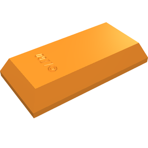 LEGO 99563 Minifigure, Utensil Ingot 1 x 2 in Orange - Authentic LEGO Part