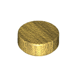 LEGO 98138 Tile, Round 1 x 1 in Pearl Gold - Authentic LEGO Part