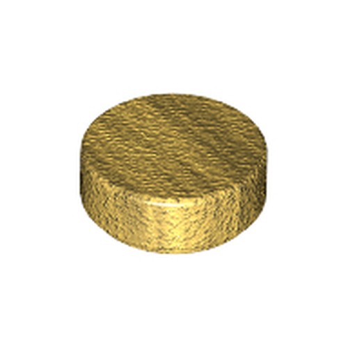 LEGO 98138 Tile, Round 1 x 1 in Pearl Gold - Authentic LEGO Part