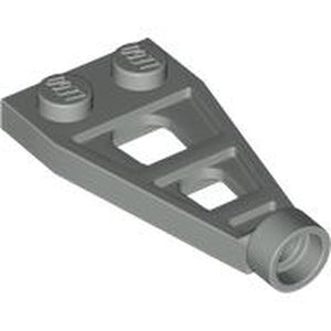 LEGO 4596 Plate, Modified 1 x 2 with Long Stud Holder (Space Wing) in Light Gray - Authentic LEGO Part