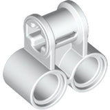 LEGO 32291 Light Bluish Gray Technic, Axle and Pin Connector Perpendicular Double in White - Authentic LEGO Part