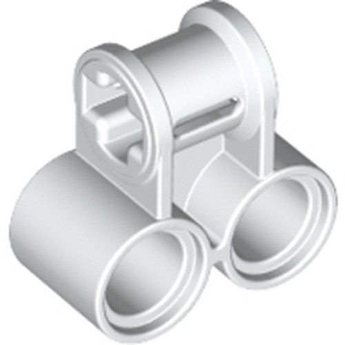 LEGO 32291 Light Bluish Gray Technic, Axle and Pin Connector Perpendicular Double in White - Authentic LEGO Part