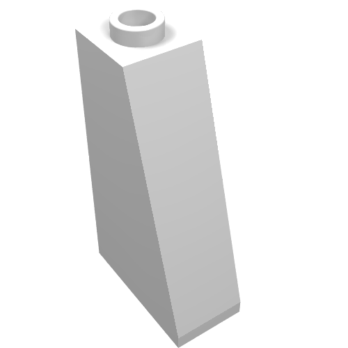 LEGO 4460b Slope 75 2 x 1 x 3 - Hollow Stud in White - Authentic LEGO Part