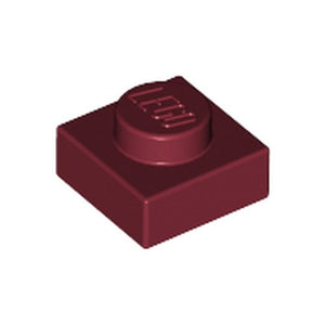 LEGO 3024 Plate 1 x 1 in Dark Red - Authentic LEGO Part