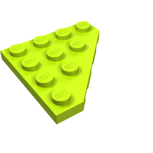 LEGO 30503 Wedge, Plate 4 x 4 Cut Corner in Lime - Authentic LEGO Part