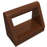 LEGO 2432 Tile, Modified 1 x 2 with Bar Handle in Reddish Brown - Authentic LEGO Part