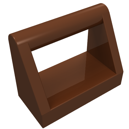 LEGO 2432 Tile, Modified 1 x 2 with Bar Handle in Reddish Brown - Authentic LEGO Part
