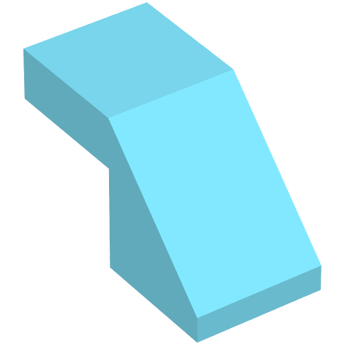 LEGO 28192 Slope 45 2 x 1 with Cutout without Stud in Medium Azure - Authentic LEGO Part