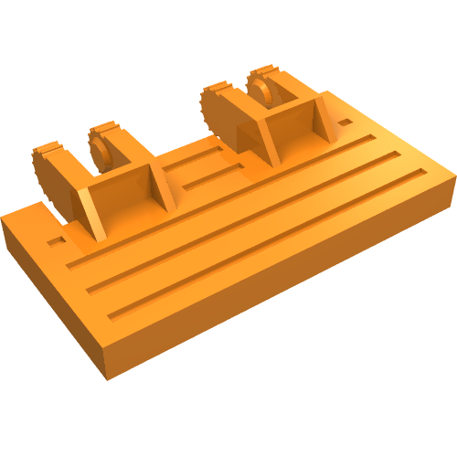 LEGO 44569 Hinge Train Gate 2 x 4 Locking Dual 2 Fingers with Rear Reinforcements in Orange - Authentic LEGO Part