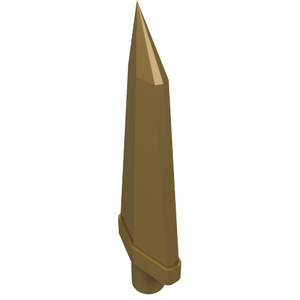 LEGO 64727 Minifigure, Weapon Sword, Spike Flexible 3.5L with Bar End in Pearl Gold - Authentic LEGO Part