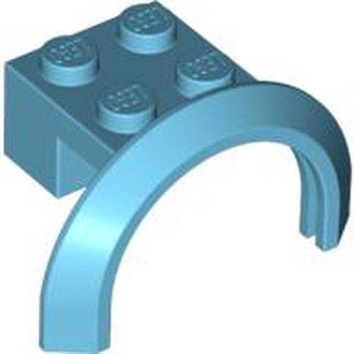 LEGO 50745 Vehicle, Mudguard 4 x 2 1/2 x 1 2/3 with Arch Round in Medium Azure - Authentic LEGO Part