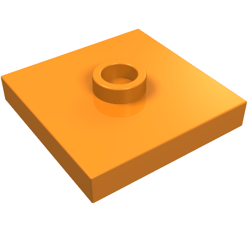 LEGO 87580 Plate, Modified 2 x 2 with Groove and 1 Stud in Center (Jumper) in Orange - Authentic LEGO Part