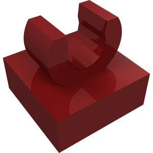 LEGO 15712 Tile, Modified 1 x 1 with Open O Clip in Dark Red - Authentic LEGO Part