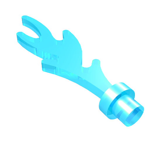 LEGO 6126b Wave Rounded Straight with Bar End (Castle Dragon Flame / Seaweed / Water) - Main Product Image