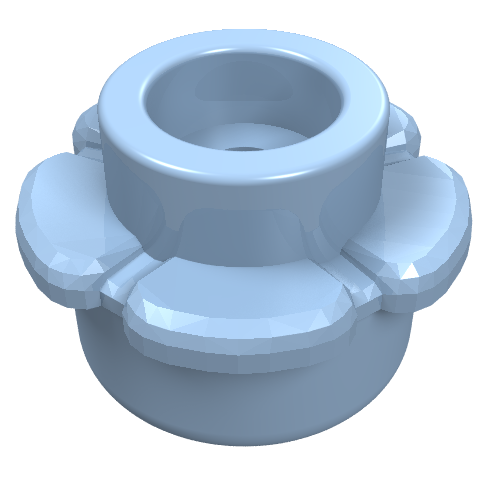 LEGO 24866 Plate, Round 1 x 1 with Flower Edge (5 Petals) in Bright Light Blue - Authentic LEGO Part