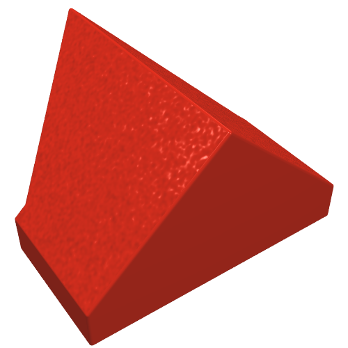 LEGO 3049b Slope 45 2 x 1 Double / Inverted without Bottom Tube or Bottom Stud Holder in Red - Authentic LEGO Part