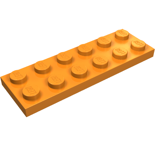 LEGO 3795 Plate 2 x 6 in Orange - Authentic LEGO Part