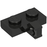 LEGO 44567a Hinge Plate 1 x 2 Locking with 1 Finger on Side with Bottom Groove in Black - Authentic LEGO Part