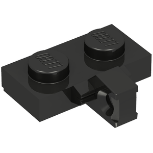 LEGO 44567a Hinge Plate 1 x 2 Locking with 1 Finger on Side with Bottom Groove in Black - Authentic LEGO Part