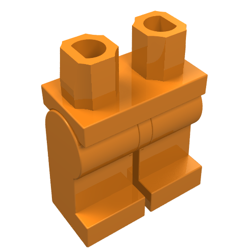 LEGO 970c00 Hips  and Legs Plain in Orange - Authentic LEGO Part
