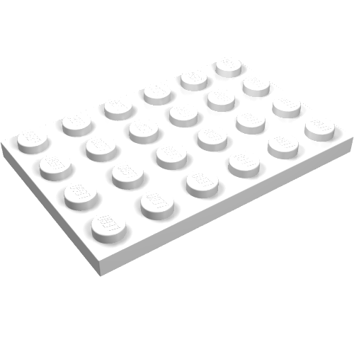 LEGO 3032 Plate 4 x 6 in White - Authentic LEGO Part