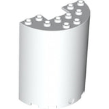 LEGO 87926 Cylinder Half 3 x 6 x 6 with 1 x 2 Cutout in White - Authentic LEGO Part