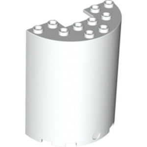 LEGO 87926 Cylinder Half 3 x 6 x 6 with 1 x 2 Cutout in White - Authentic LEGO Part