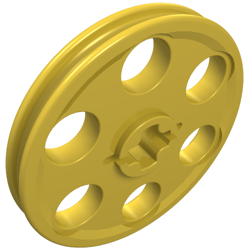 LEGO 4185 Technic Wedge Belt Wheel (Pulley) in Yellow - Authentic LEGO Part
