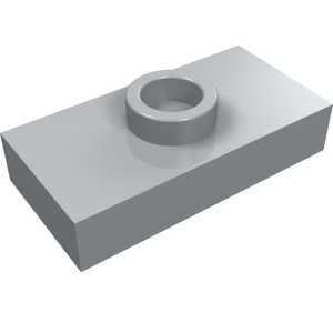 LEGO 3794a Plate, Modified 1 x 2 with 1 Stud without Groove (Jumper) in Light Bluish Gray - Authentic LEGO Part
