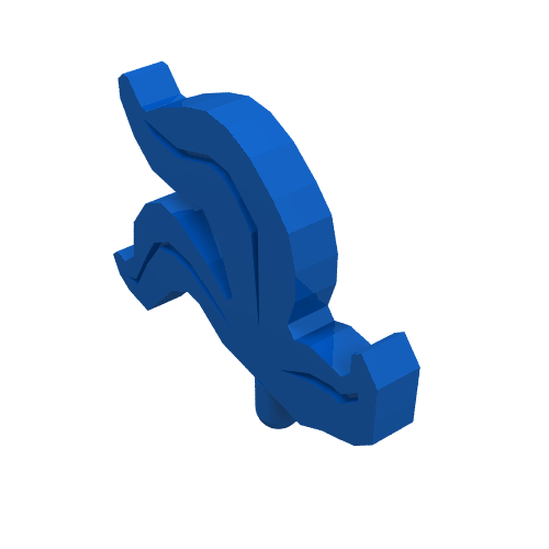 LEGO 4502b Minifigure, Plume Feather Triple in Blue - Authentic LEGO Part