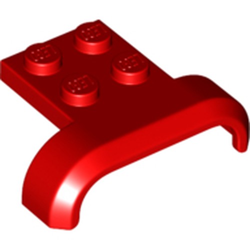 LEGO 28326 Vehicle, Mudguard 4 x 3 x 1 with Arch Curved in Red - Authentic LEGO Part