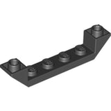 LEGO 52501 Slope, Inverted 45 6 x 1 Double with 1 x 4 Cutout in Black - Authentic LEGO Part
