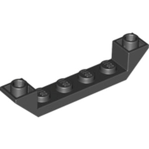 LEGO 52501 Slope, Inverted 45 6 x 1 Double with 1 x 4 Cutout in Black - Authentic LEGO Part
