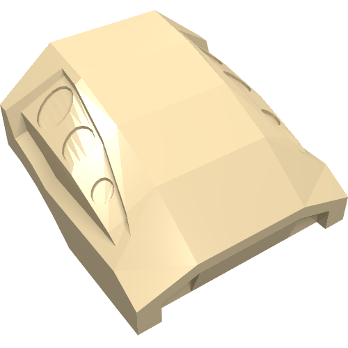LEGO 44675 Slope, Curved 2 x 2 with Debossed Side Ports in Tan - Authentic LEGO Part