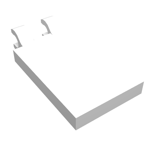 LEGO 30350b Tile, Modified 2 x 3 with 2 Open O Clips in White - Authentic LEGO Part