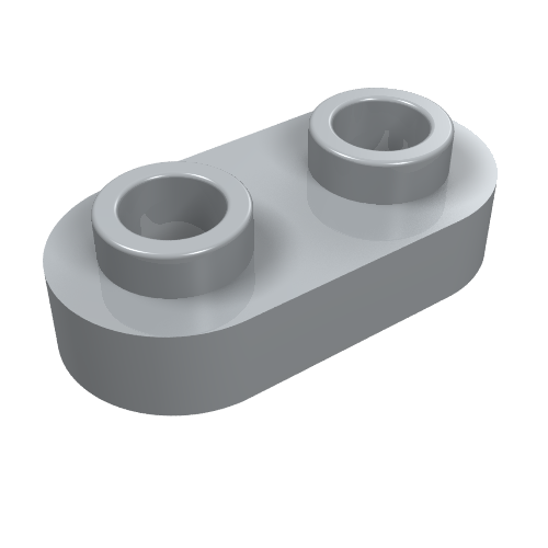 LEGO 35480 Plate, Round 1 x 2 with Open Studs in Light Bluish Gray - Authentic LEGO Part