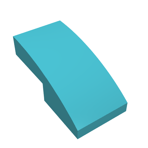 LEGO 11477 Slope, Curved 2 x 1 x 2/3 in Medium Azure - Authentic LEGO Part
