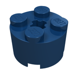 LEGO 3941 Brick, Round 2 x 2 with Axle Hole in Dark Blue - Authentic LEGO Part