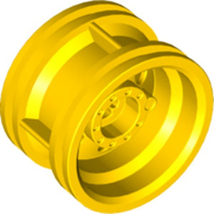 LEGO 56145 Light Bluish Gray Wheel 30.4mm D. x 20mm with No Pin Holes and Reinforced Rim in Yellow - Authentic LEGO Part