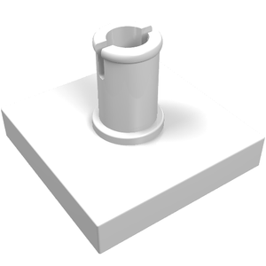 LEGO 2460 Tile Special 2 x 2 with Top Pin [Squared Holes] in White - Authentic LEGO Part